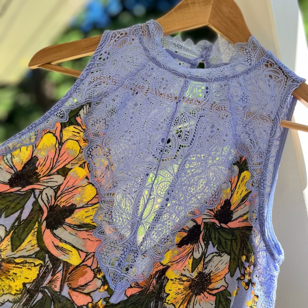 Free People Intimately Marsha Printed Slip, Size XS